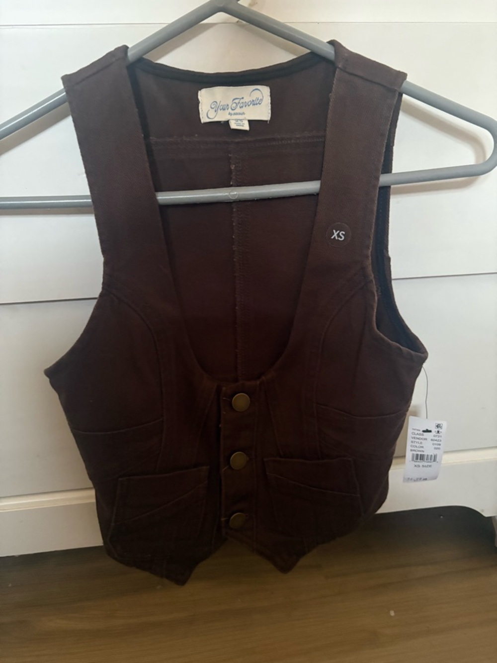 brown vest